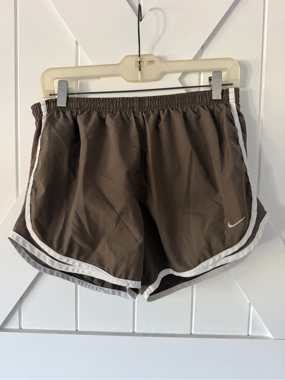 Nike Women’s Brown Running Shorts with White Trim